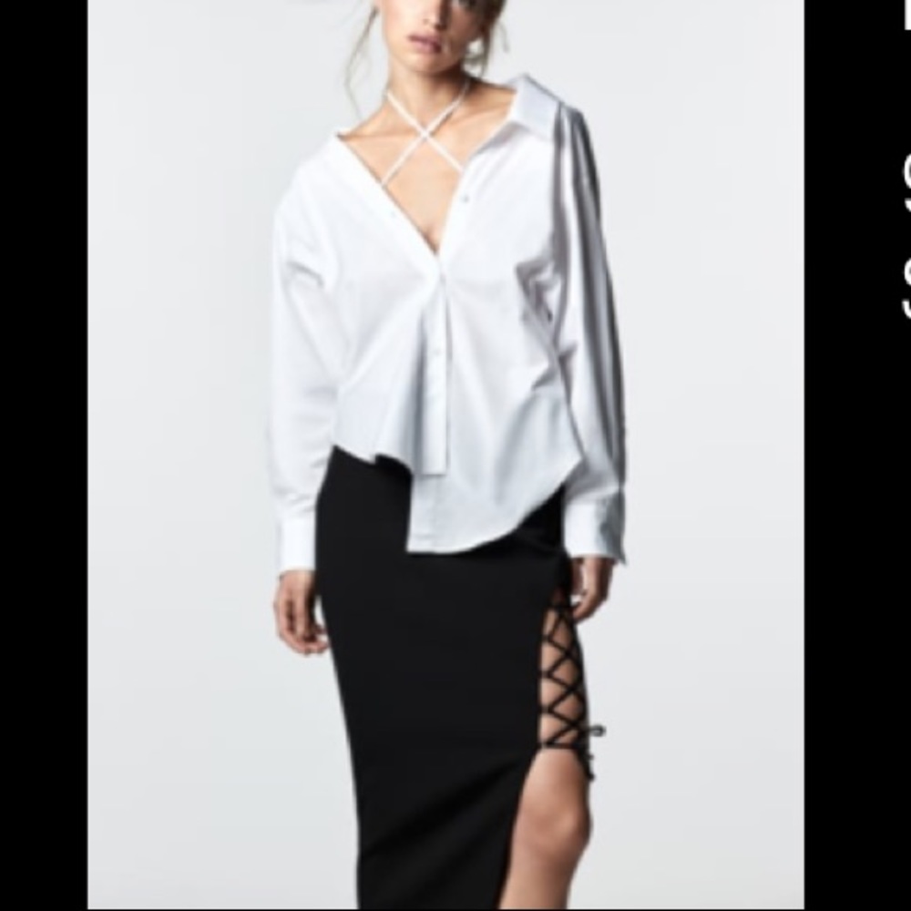 NWT Zara Laced Pencil Skirt